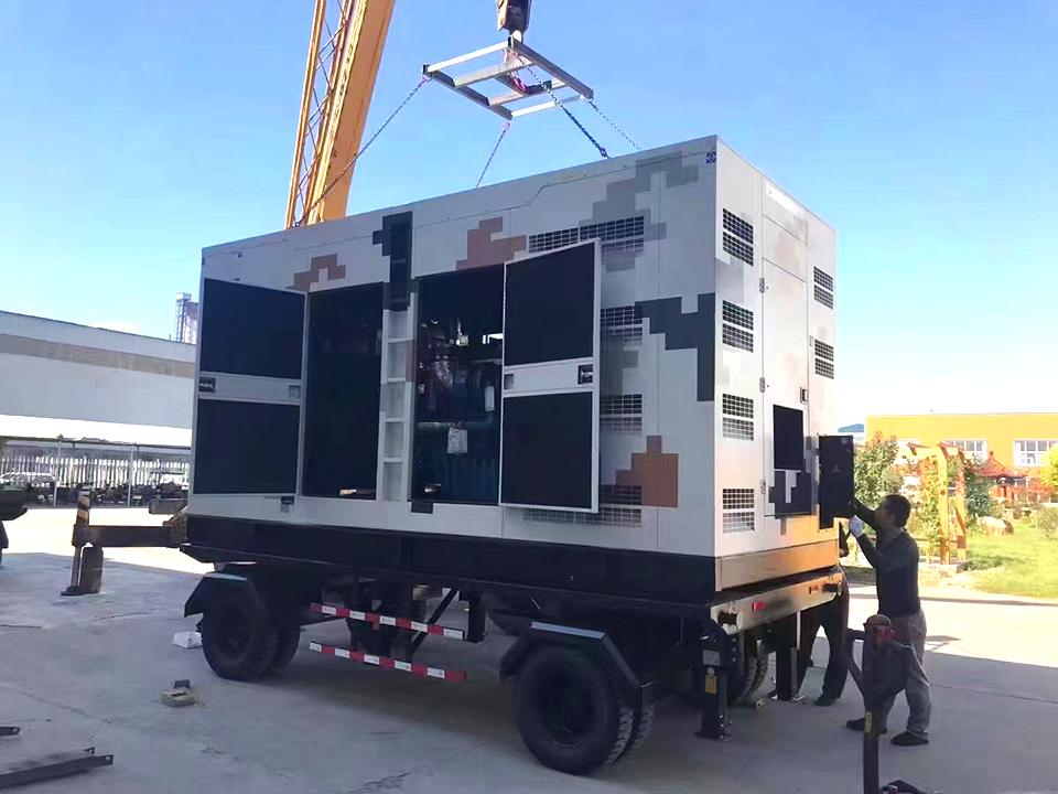 mobile mute trailer- mounted generator set